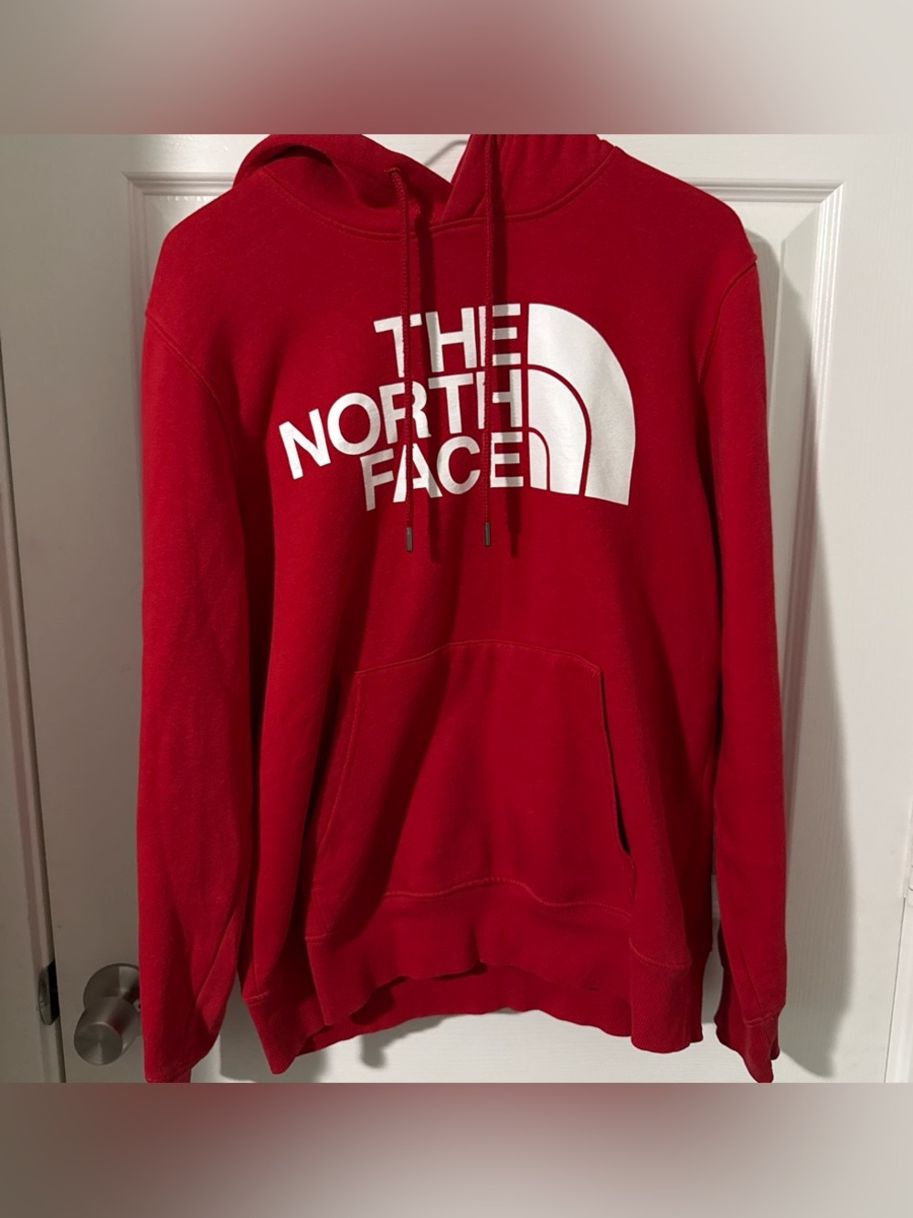 The North Face Men's Red Logo Hoodie Sweatshirt size s